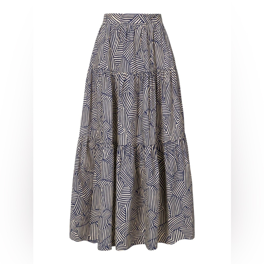 STAUD Sea Skirt ~ Navy Mosaic.  Size 6.  Worn once